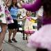 Charlotte Hildebrandt, six, learns Anglo-American dance with her family and others at the Dancing in the Streets Festival on Sunday. Daniel Brenner I AnnArbor.com